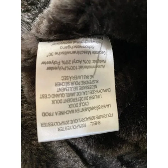 Women's Suede Presidio Hot Chocolate Fur Lined Jacket B by Burton S - Picture 9 of 10